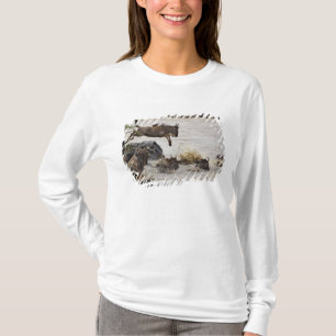 T-shirt Gnou sautant dans la rivière Mara