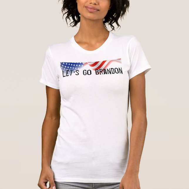 T-shirt Go Brandon - Drapeau américain - Patriotique (Devant)