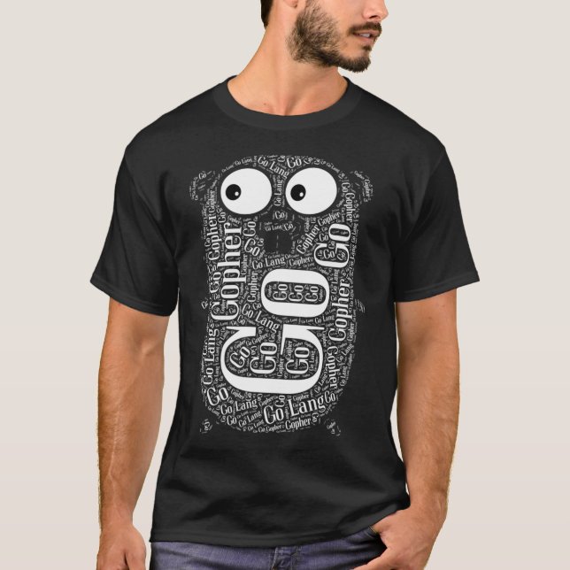 T-shirt Go Golang Gopher Programmation   (Devant)