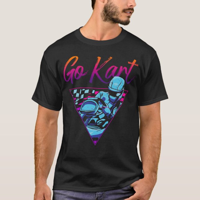 T-shirt Go Kart Go Kart 80s 90s Retro (Devant)