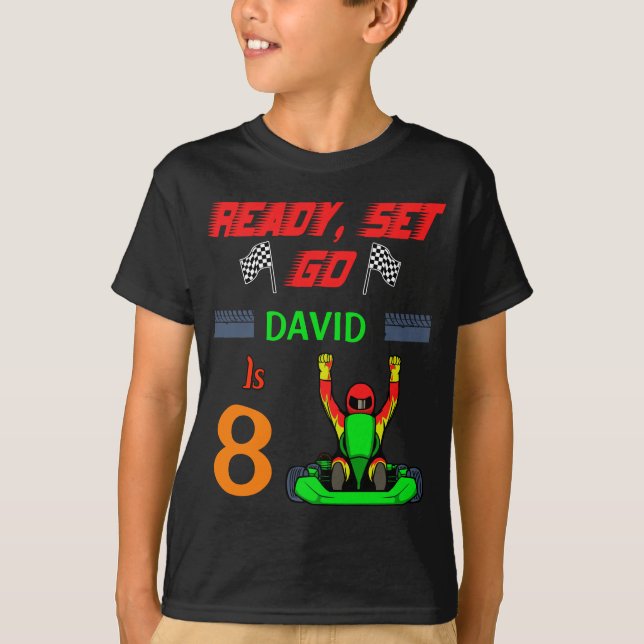 T-shirt Go Kart Ready, Set Go Boy (Devant)