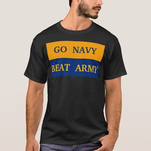 T-SHIRT GO NAVY BEAT ARMY (Devant)