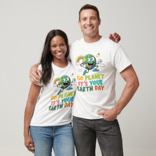 T-shirt Go Planet C'est votre Jour des terres à courir un 