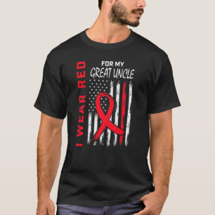 T-shirt Go Red Great Uncle Heart Disease Awareness USA Fla