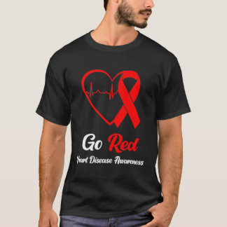 T-shirt Go Red Mois national de sensibilisation aux maladi
