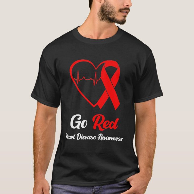 T-shirt Go Red Mois national de sensibilisation aux maladi (Devant)