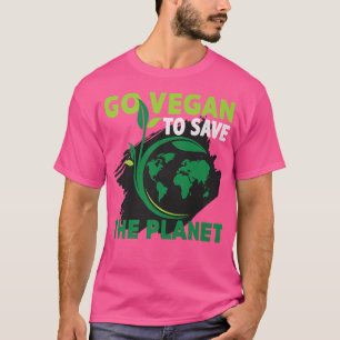 T-shirt Go Vegan To Save Planet Vegan Food Healthy Lifesty