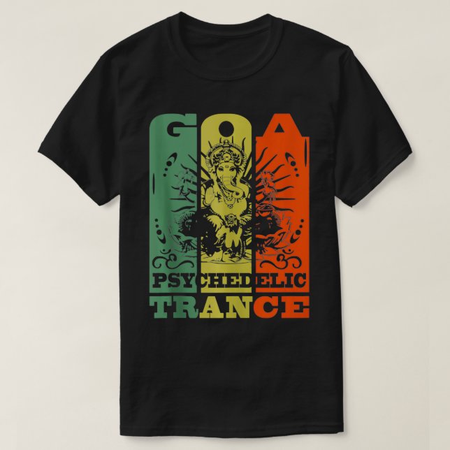 T-shirt Goa Psychedelic Trance Ganesha OM Psytrance (Design devant)