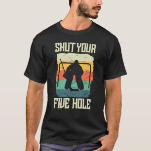 T-shirt Goalkeeper de hockey sur glace Goaltender Fermez v