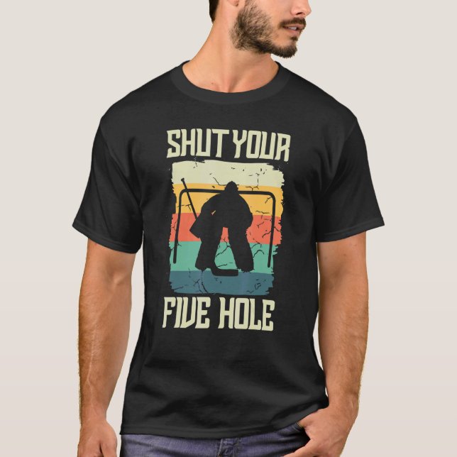 T-shirt Goalkeeper de hockey sur glace Goaltender Fermez v (Devant)