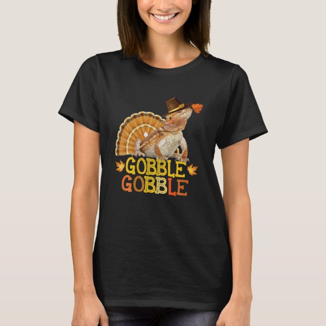 T-shirt Gobble Gobble Dragon Porté Déchets Pèlerin (Devant)
