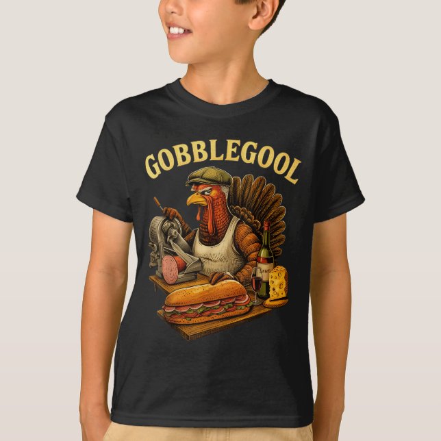 T-shirt Gobbol Turkey Thanksgiving  (Devant)