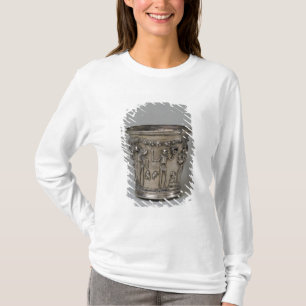 T-shirt Gobelet de relief avec des squelettes tenant des