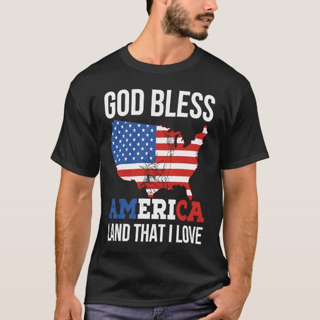 T-shirt God Bless America (Devant)
