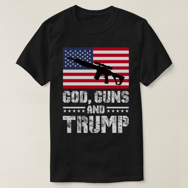 T-shirt God Guns et Trump (Design devant)