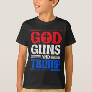 T-shirt God Guns Et Trump American Flag Patriot