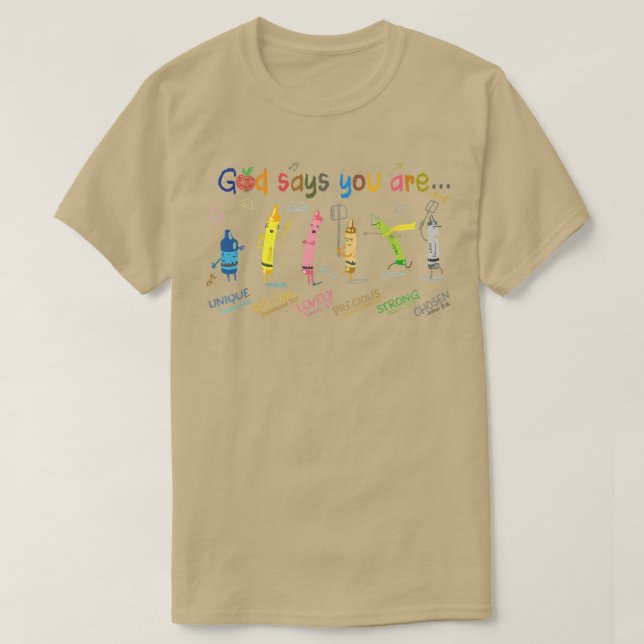 T-shirt God Says You Are Funny Christian Girl Jesus God Lo (Design devant)