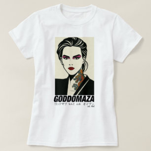 T-SHIRT GODDOMAZA EST 1985 BLANC TEE DRAGON NECK TAT