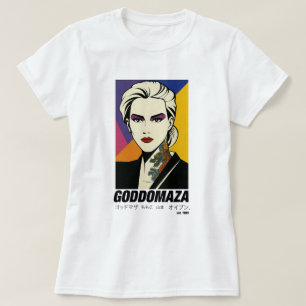 T-SHIRT GODDOMAZA EST. 1985 FEMME DE COULEUR TEE BLANC