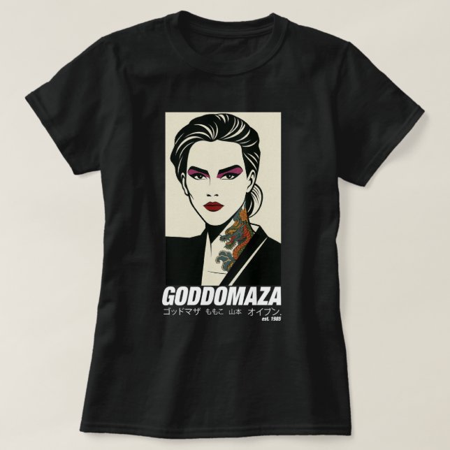 T-SHIRT GODDOMAZA EST. 1985 PT. 2 FEMMES NOIR TEE (Design devant)