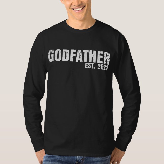 T-shirt Godfather Est 2022 Father's Day God Dad (Devant)