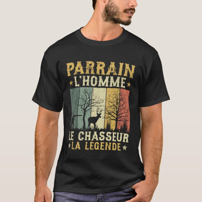 T-shirt Godfather Hunter Godfather Hunter Humor Hunting Fa (Devant)