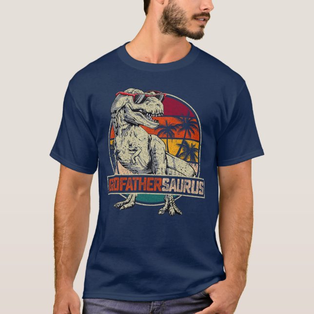 T-shirt Godfathersaurus Re Dinosaur Godfather Saurus Famil (Devant)