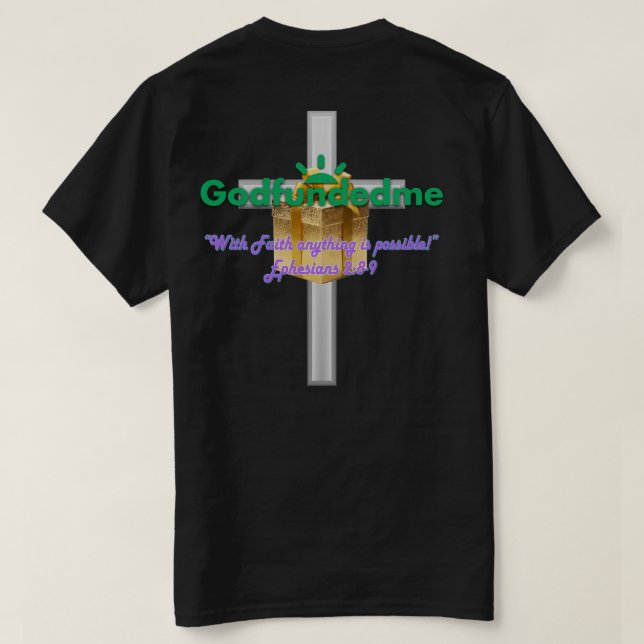 T-shirt GodFundedMe (Design dos)
