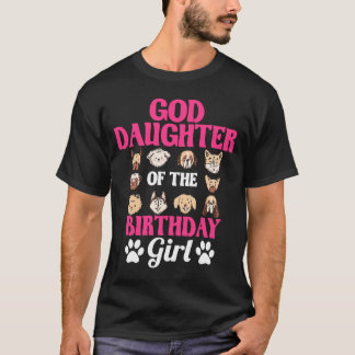 T-shirt Godgirl De L'Anniversaire Fille Chien Paw Annivers
