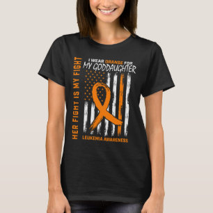 T-shirt Godgirl Leukemia Cancer Awareness American Fla