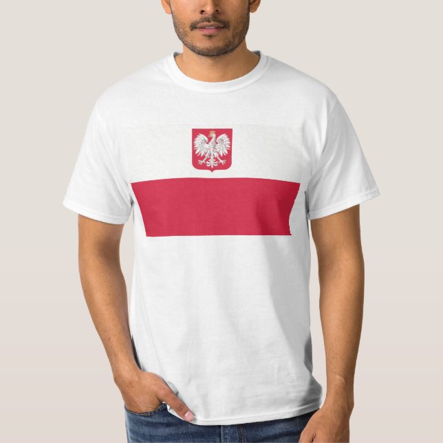 T-shirt Godłem de Flaga Polski z - drapeau de la Pologne (Devant)