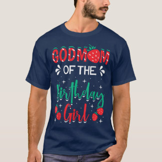 T-shirt Godmamie De L'Anniversaire Fille Fraise Anniversai