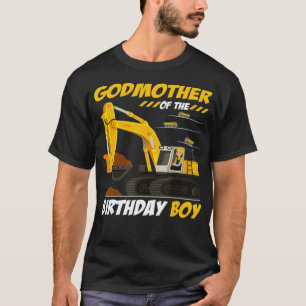 T-shirt Godmère De L'Anniversaire Boy Construction Birthda