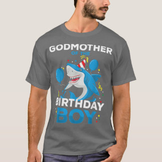 T-shirt Godmère de l'Anniversaire Garçon Requin Ocean Matc