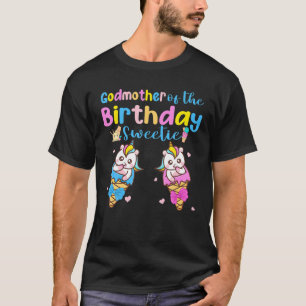 T-shirt Godmère De L'Anniversaire Sweetie Girl Ice Cream T