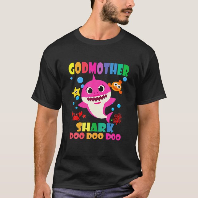T-shirt Godmère Shark Doo Doo Funny Bébé maman papa gamin (Devant)