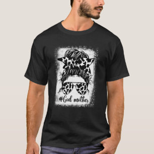 T-shirt Godmère Vie Vache Messager Bun Cheveux Femmes Blea