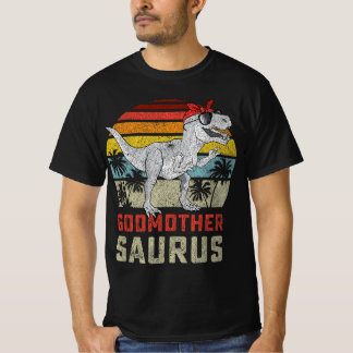 T-shirt Godmothersaurus T Rex Dinosaur Godmother Saurus Fa