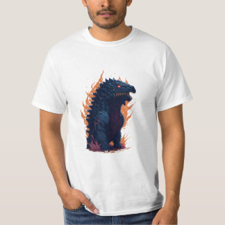 T-shirt Godzilla avec feu godzilla tirer