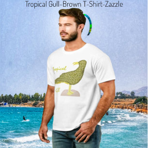 T-shirt Goéland tropical Brown
