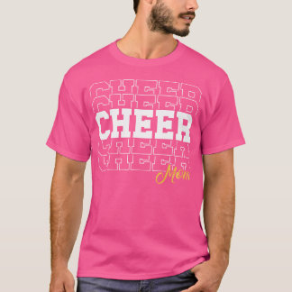 T-shirt Gol Maman Plus Grand Fan Cheerleader Noir Jaune