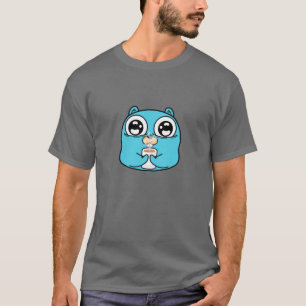 T-shirt Golang Gopher : Codage et café