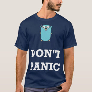 T-shirt Golang Gopher Programmation Humour Ne Panique
