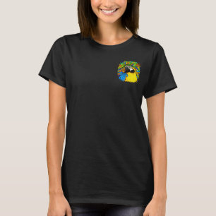 T-shirt Gold &  Blue Macaw Fantasy Women Fleece Zip Jogger