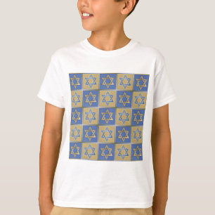 T-shirt Gold Blue Star de David Art Panels