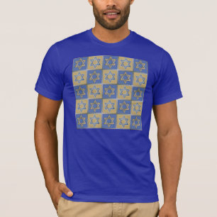T-shirt Gold Blue Star de David Art Panels