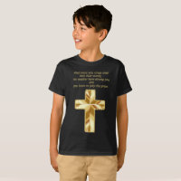 Gold Christian Crucifix Cross avec un dicton drôle