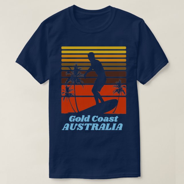 T-shirt Gold Coast pour les amateurs de vacances balnéaire (Design devant)