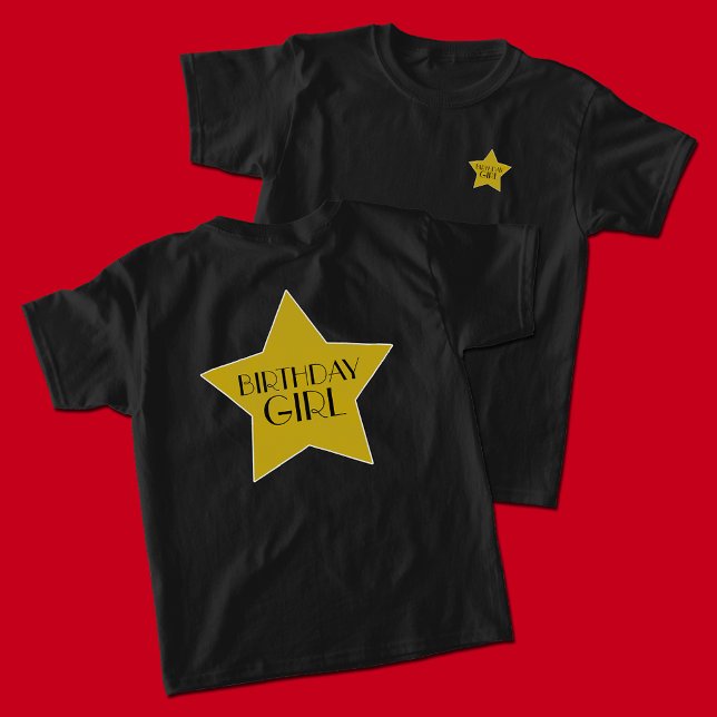 T-shirt Gold et Black Hollywood Stars Anniversaire (Créateur téléchargé)