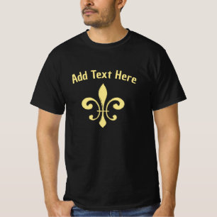 T-shirt Gold Fleur De Lis, ajoutez du texte d'édition pour